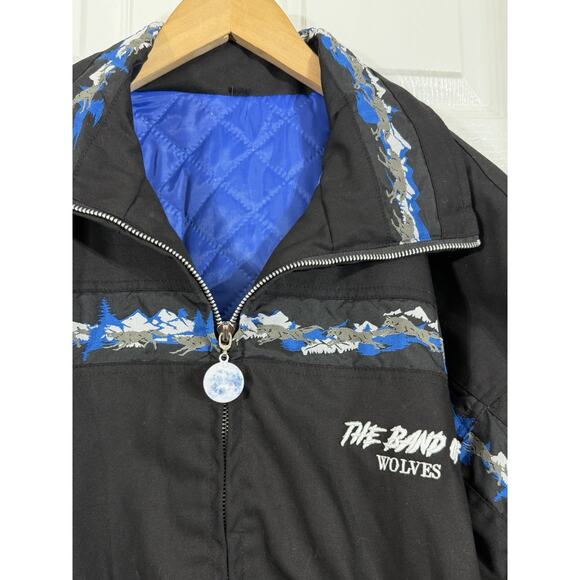 The Band Of Wolves Echos Of The Hunt Hybrid Blue Black Winter Coat Jacket LARGE - Picture 2 of 4